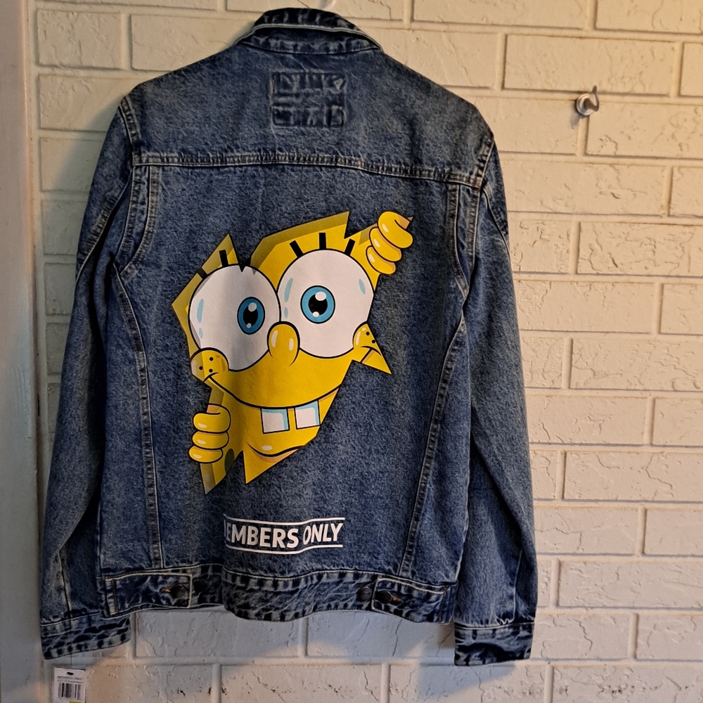 Members Only SpongeBob Denim Jacket, medium
